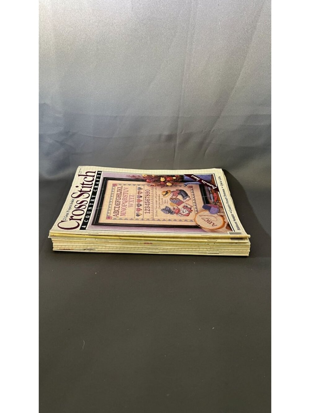 Vintage Cross Stitch & Country Crafts Magazines Lot Of 8 Issues Handcraft Decor